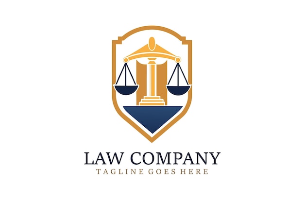 Plantilla de logotipo de bufete de abogados Oficina de abogados Oficina de abogados Servicio de abogado Plantilla de logotipo vectorial