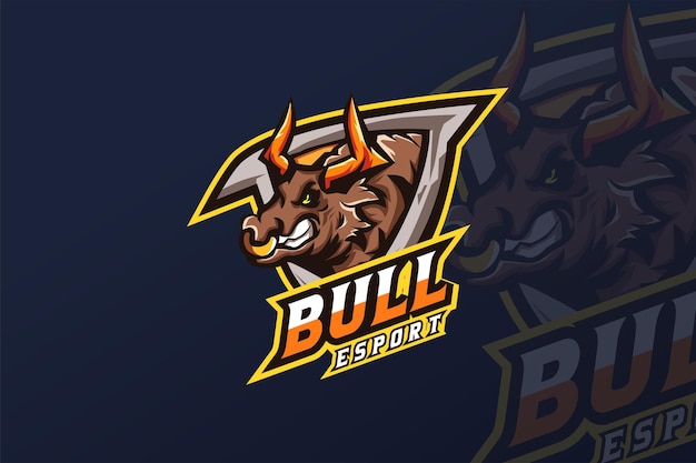 Plantilla de logotipo bull- esport