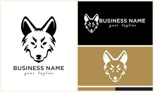 plantilla del logotipo del bulldog de cabeza de línea