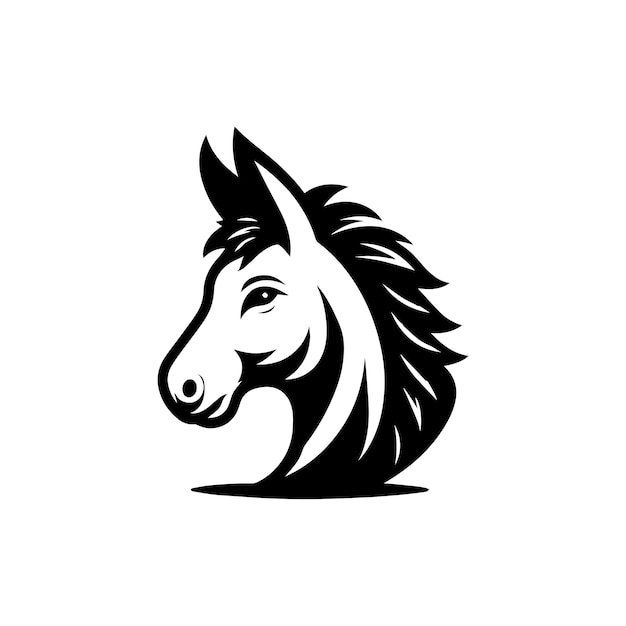 plantilla de logotipo de burro icono de identidad de marca aislado gráfico vectorial abstracto