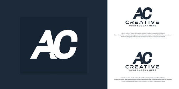 plantilla de logotipo de ca inicial monograma abstracto