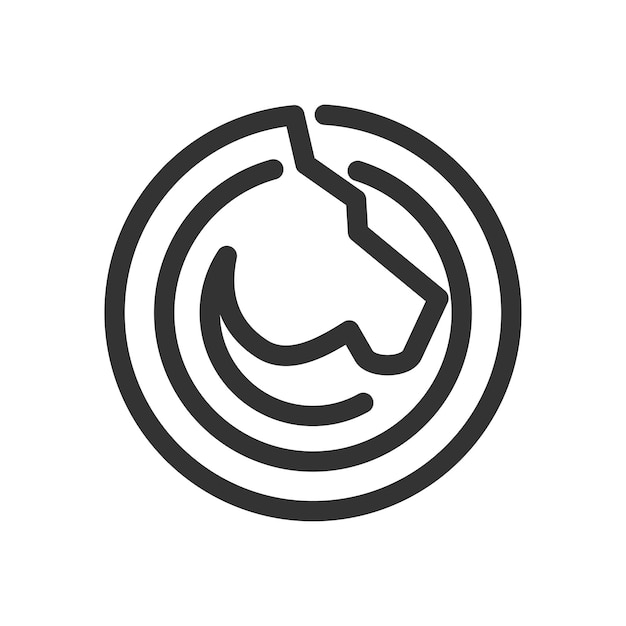Plantilla de logotipo de caballo Ilustración de icono Identidad de marca Ilustración aislada y plana Gráfico vectorial