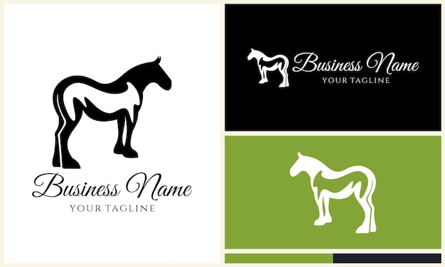 plantilla del logotipo del caballo de Vector Clydesdale