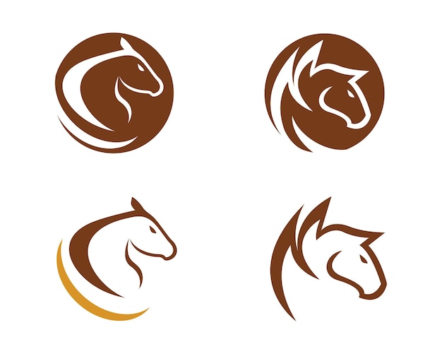 Vector plantilla de logotipo de caballo