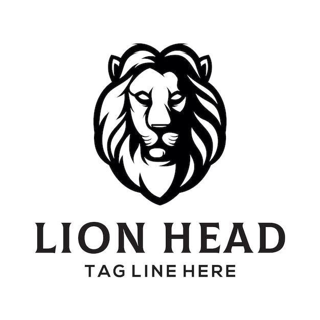 Plantilla de logotipo de cabeza de león