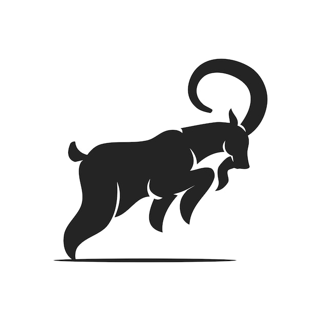 plantilla de logotipo de cabra Icono de identidad de marca aislado Abstracto Gráfico vectorial