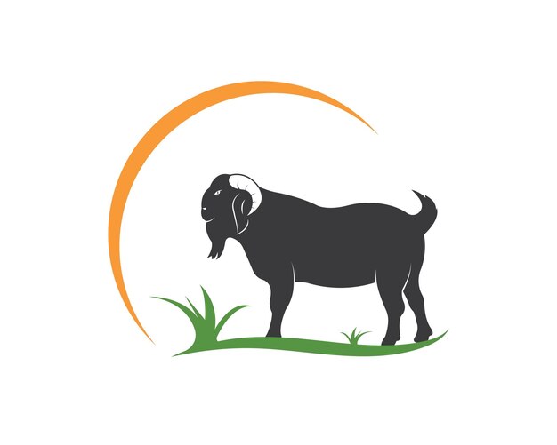 Plantilla de logotipo de cabra ilustración vectorial