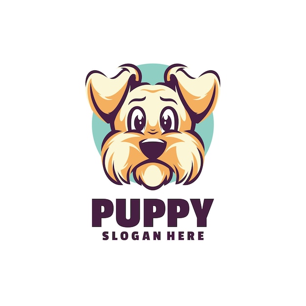 Plantilla de logotipo de cachorro