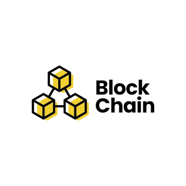 Plantilla de logotipo de cadena de bloque