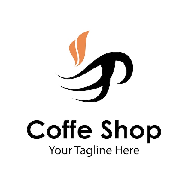plantilla de logotipo de café caliente