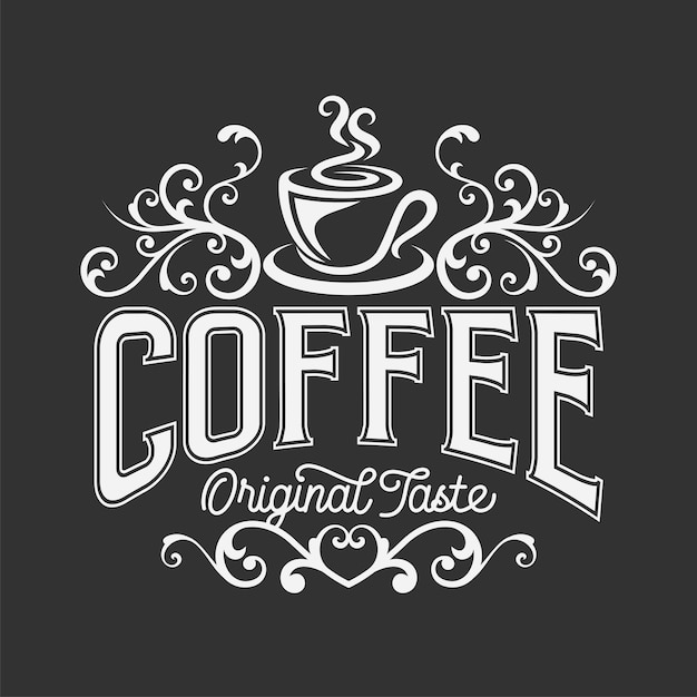 plantilla de logotipo de café vintage