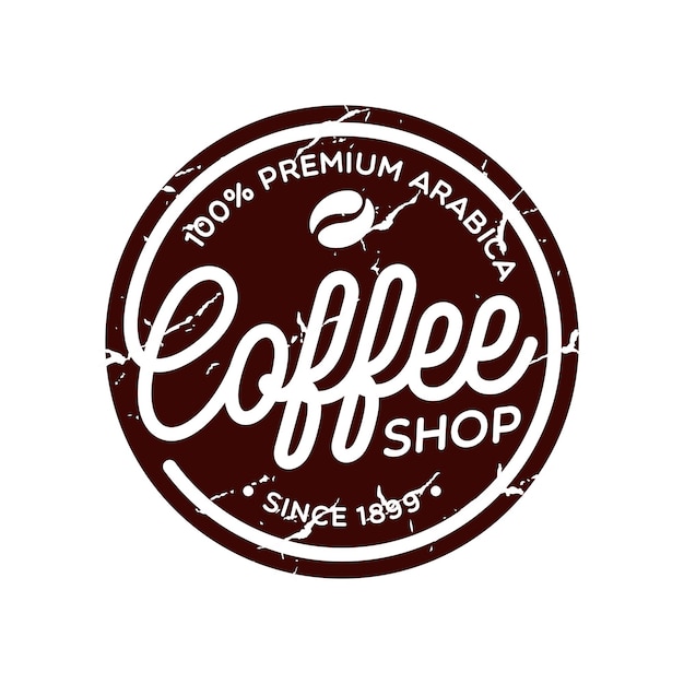 Plantilla de logotipo de café vintage