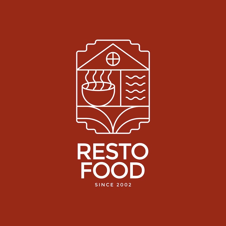 Vector plantilla de logotipo de cafetería monoline moderna simple