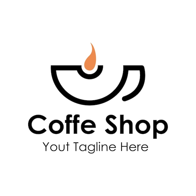 plantilla del logotipo de la cafetería