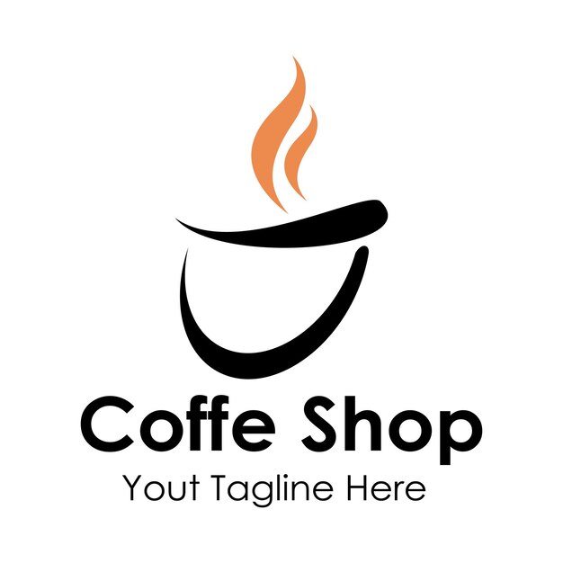 plantilla del logotipo de la cafetería