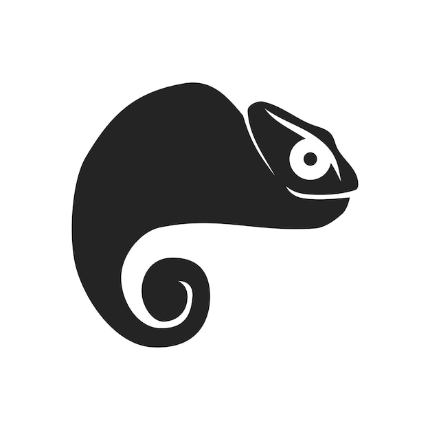 Plantilla de logotipo de camaleón Icono de identidad de marca aislado Gráfico vectorial abstracto