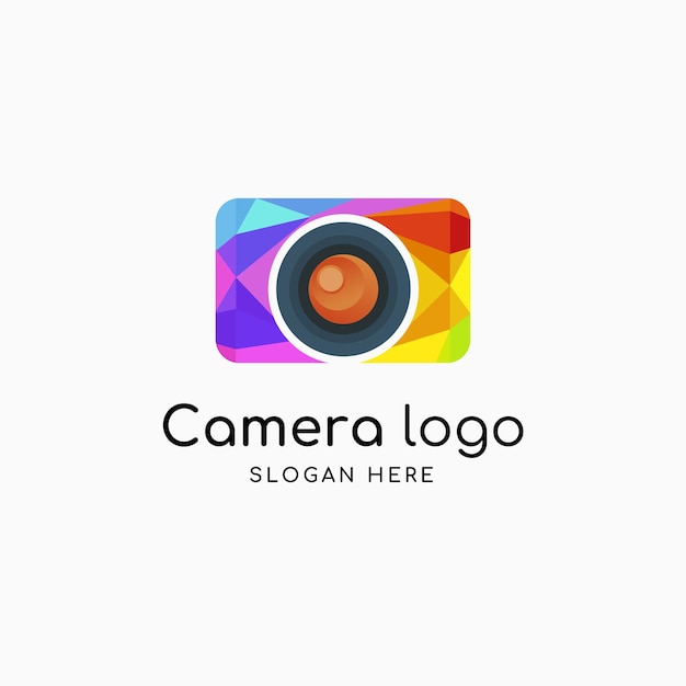 plantilla de logotipo de la cámara de colores