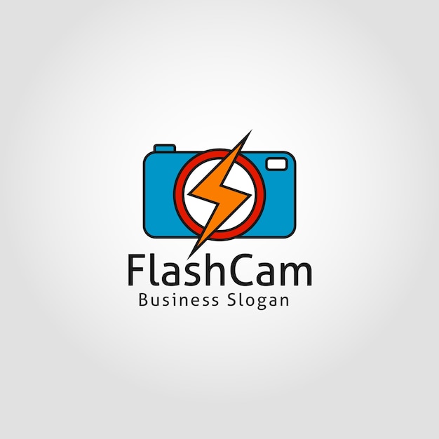 Plantilla de logotipo de la cámara Flash