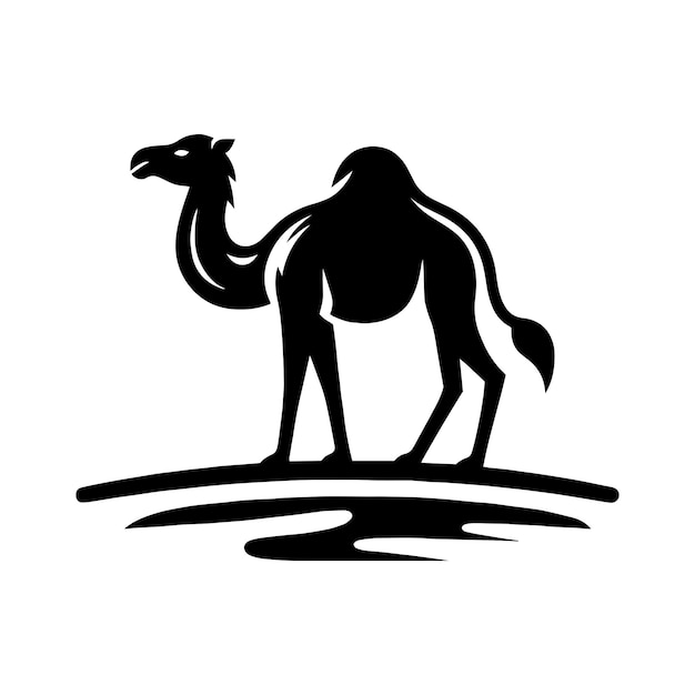 plantilla de logotipo de camello icono de identidad de marca aislado gráfico vectorial abstracto negro 1