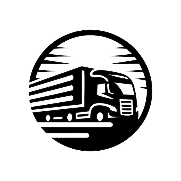 plantilla de logotipo de camión icono de identidad de marca aislado gráfico vectorial abstracto