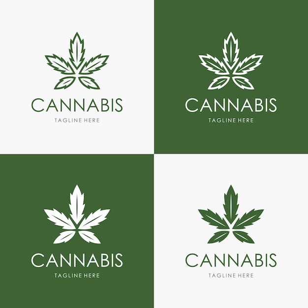 Plantilla de logotipo de cannabis