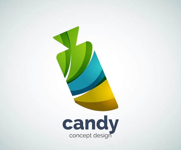 Plantilla de logotipo de caramelo vectorial