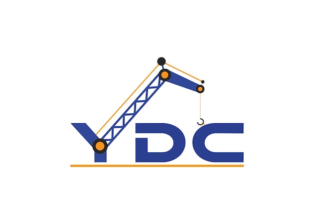 Plantilla de logotipo de carta YDC de construcción