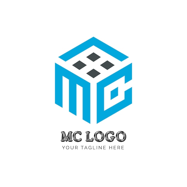 Vector plantilla del logotipo de la casa mc