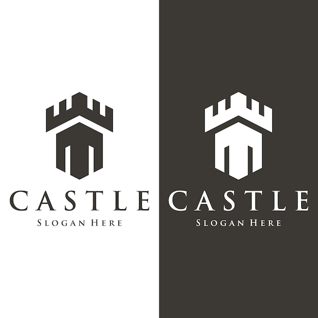 Plantilla de logotipo de castillo antiguo diseño creativo Castillo antiguo histórico Logotipos para empresas y museos