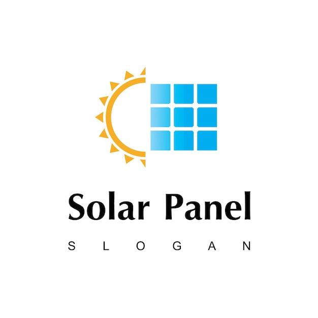 Plantilla de logotipo de célula solar