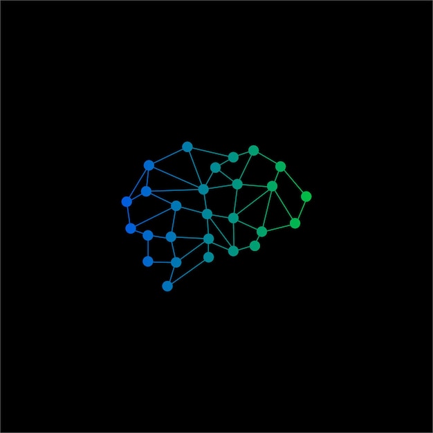 Plantilla de logotipo de cerebro digital de diseño de logotipo de conexión cerebral