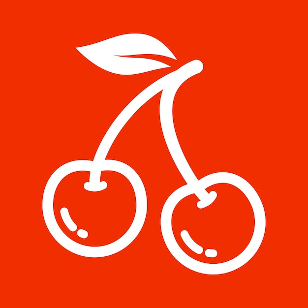 plantilla de logotipo de cereza vectorial gratuita