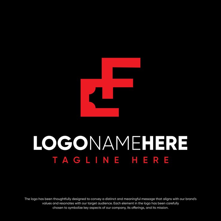 Vector plantilla de logotipo cf y fc de diseño plano vectorial gratis