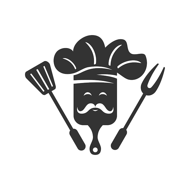 Vector plantilla de logotipo de chef ilustración de icono identidad de marca ilustración plana y aislada gráfico vectorial