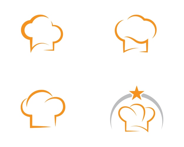 Plantilla de logotipo de chef de sombrero
