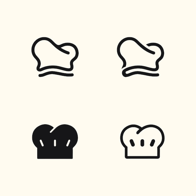 plantilla del logotipo del chef de sombrero