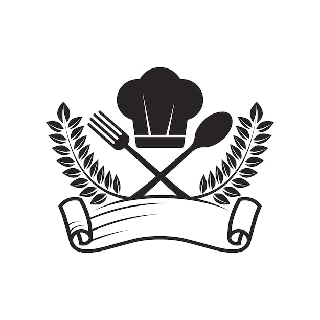 plantilla del logotipo del chef de sombrero