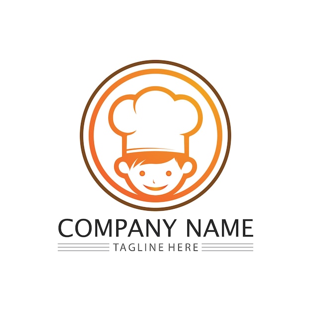 plantilla del logotipo del chef de sombrero