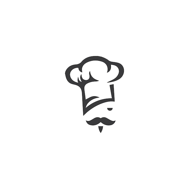 plantilla del logotipo del chef de sombrero