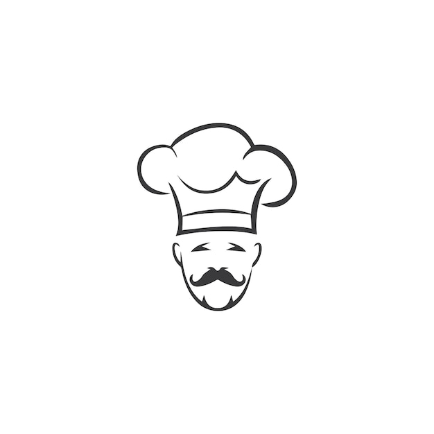 Vector plantilla de logotipo de chef de sombrero