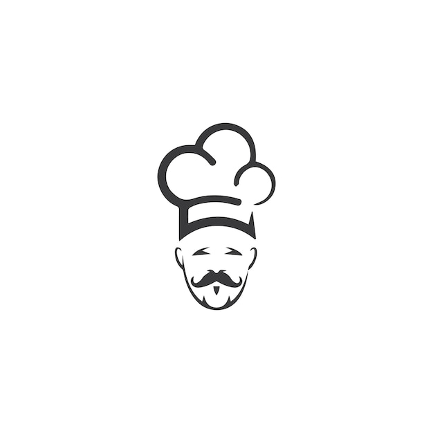 plantilla del logotipo del chef de sombrero