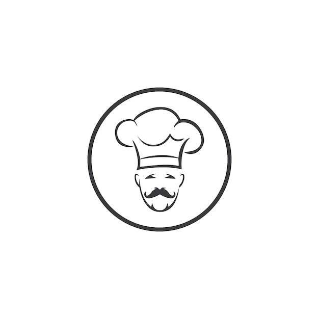 Plantilla de logotipo de chef de sombrero