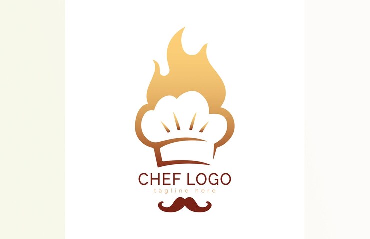 La plantilla del logotipo del chef.