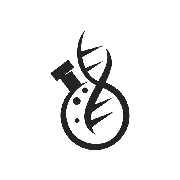 Plantilla de logotipo de ciencia Ilustración de icono Identidad de marca Ilustración aislada y plana Gráfico vectorial