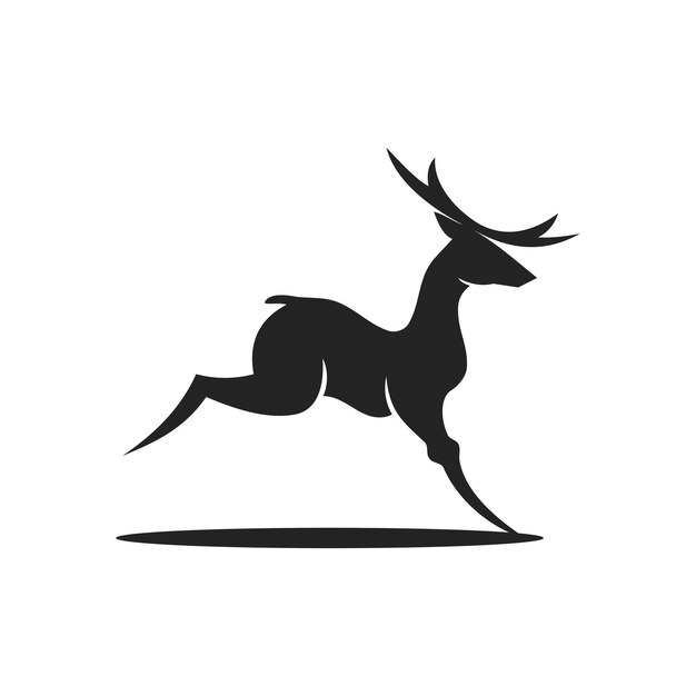 Plantilla de logotipo de ciervo Icono de identidad de marca aislado Gráfico vectorial abstracto