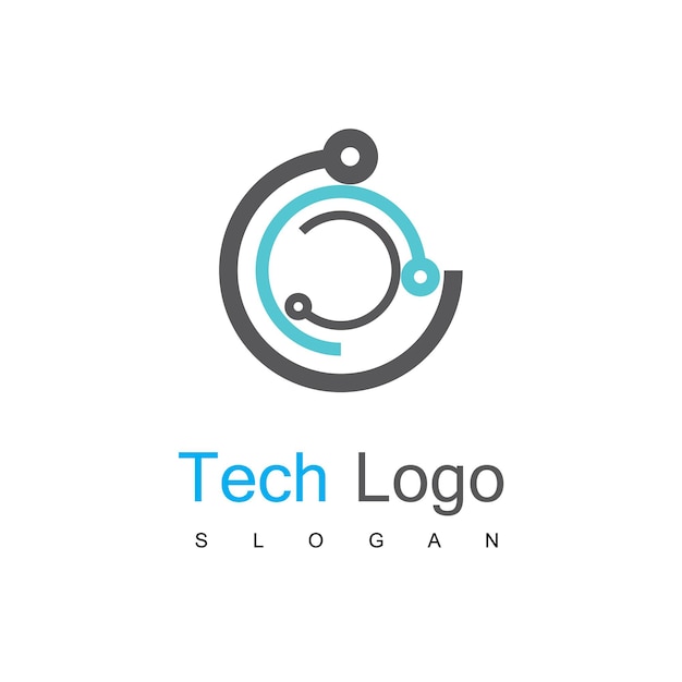 Plantilla de logotipo de circuito de tecnología