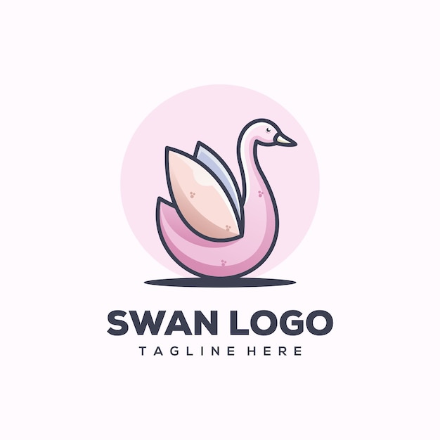 Vector plantilla de logotipo de cisne