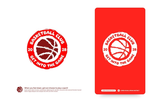 Plantilla de logotipo de club de baloncesto diseños de vector de icono y símbolo de logotipo de torneos de baloncesto