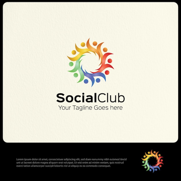 Vector plantilla del logotipo del club social