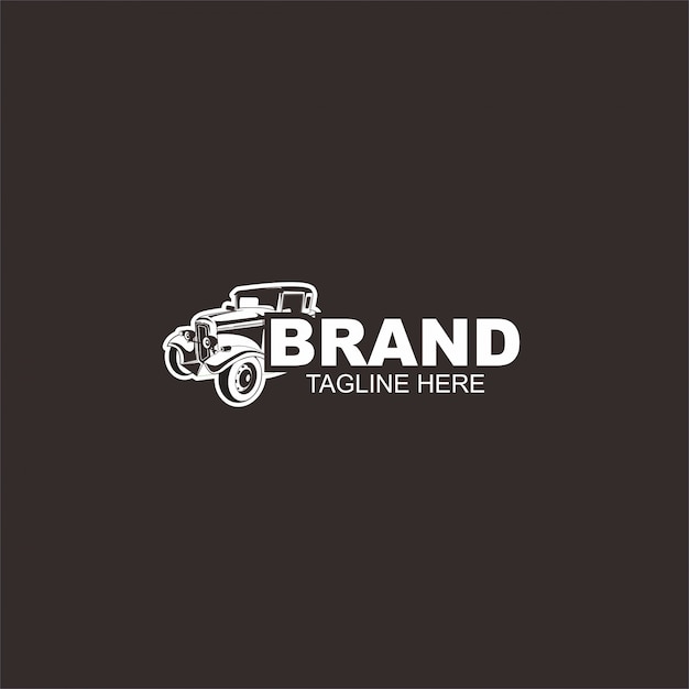 Plantilla de logotipo de coche de carretera, estilo de logotipo retro, logotipo vintage. Perfecto para toda la industria automotriz.